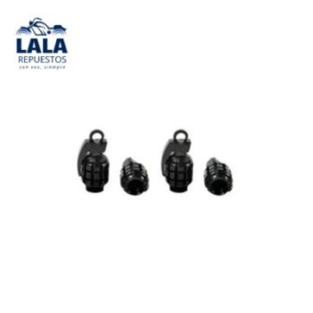 TAPITA DE VALVULA GRANADA NEGRO SET X4
