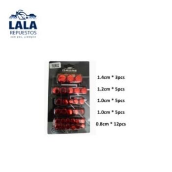 TAPITA CUBRE TORNILLOS SET X 30 ROJO